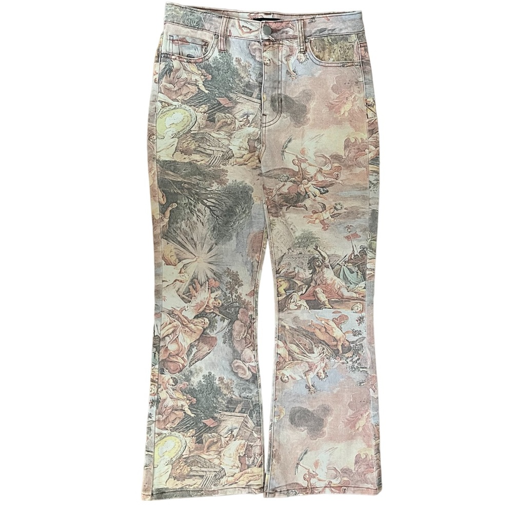 Renaissance angel artwork painting flare pants
